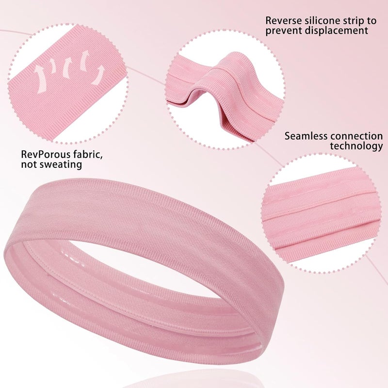 ONEYE Workout Headbands Non Slip Headband Sport Headbands Sweatbands Elastic Sport Hair Bands for Sports Travel Indoor Fitness Gym - Image 3